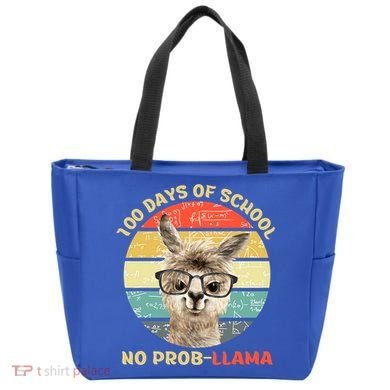100 Day Of School No Probllama Llama Alpaca Math Nerd Cool Gift Tote Bag