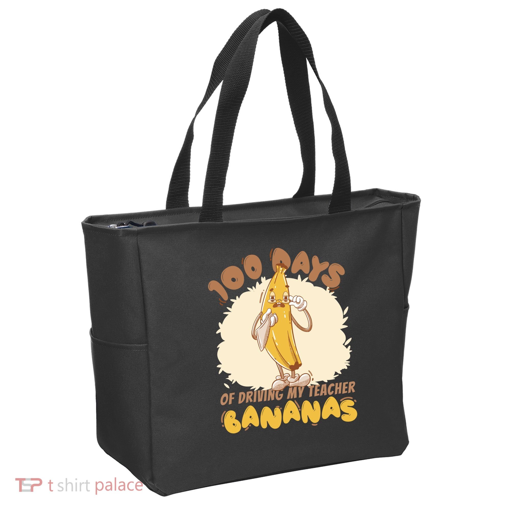 100 Days Of Driving My Teacher Bananas Funny Tote Bag