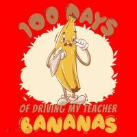100 Days Of Driving My Teacher Bananas Funny Santa Hat thumb 1