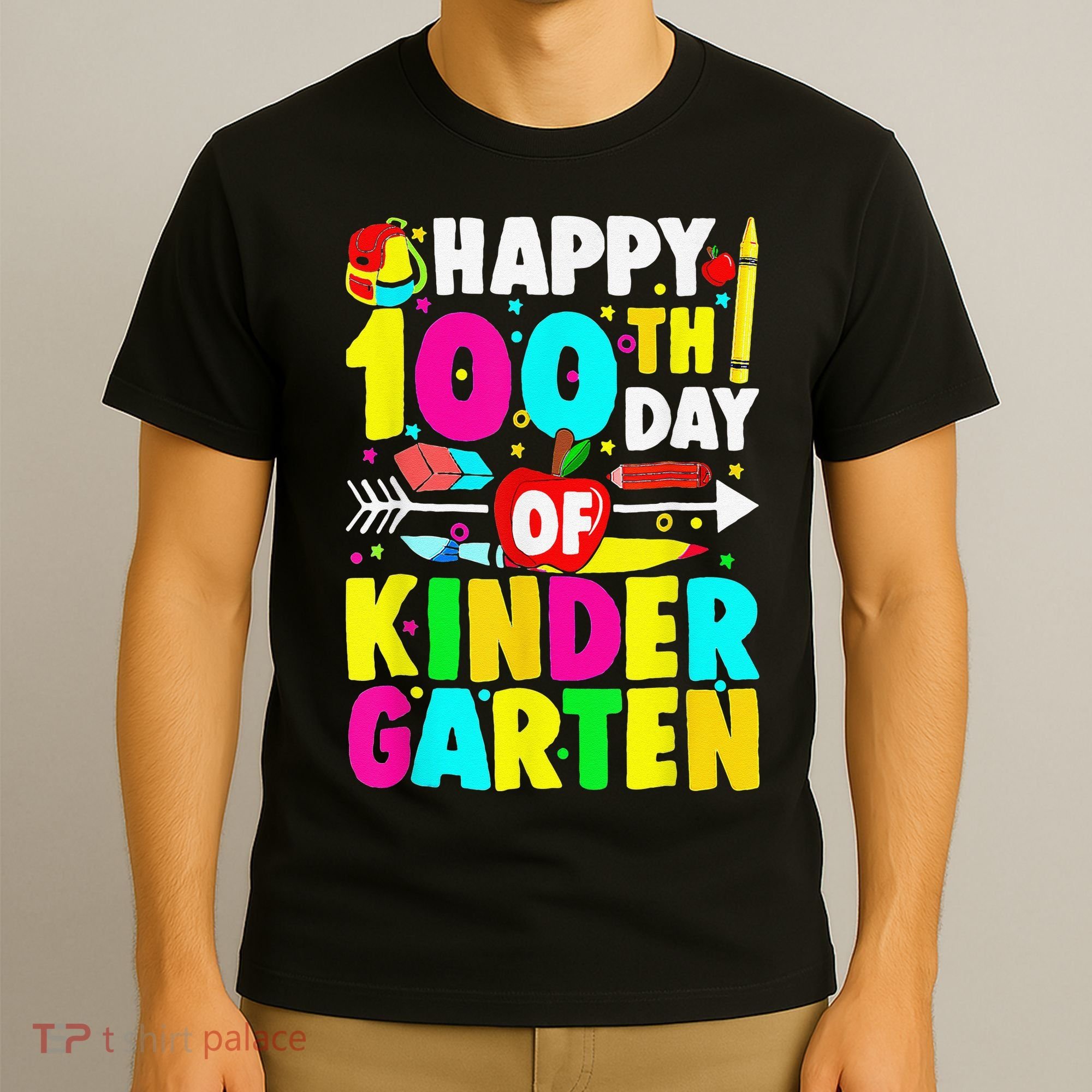 100 Days Of Kindergarten Happy 100th Day Of School T-Shirt