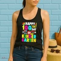 100 Days Of Kindergarten Happy 100th Day Of School Women's Tank Top thumb 2