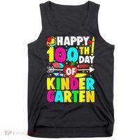 100 Days Of Kindergarten Happy 100th Day Of School Tank Top thumb 0