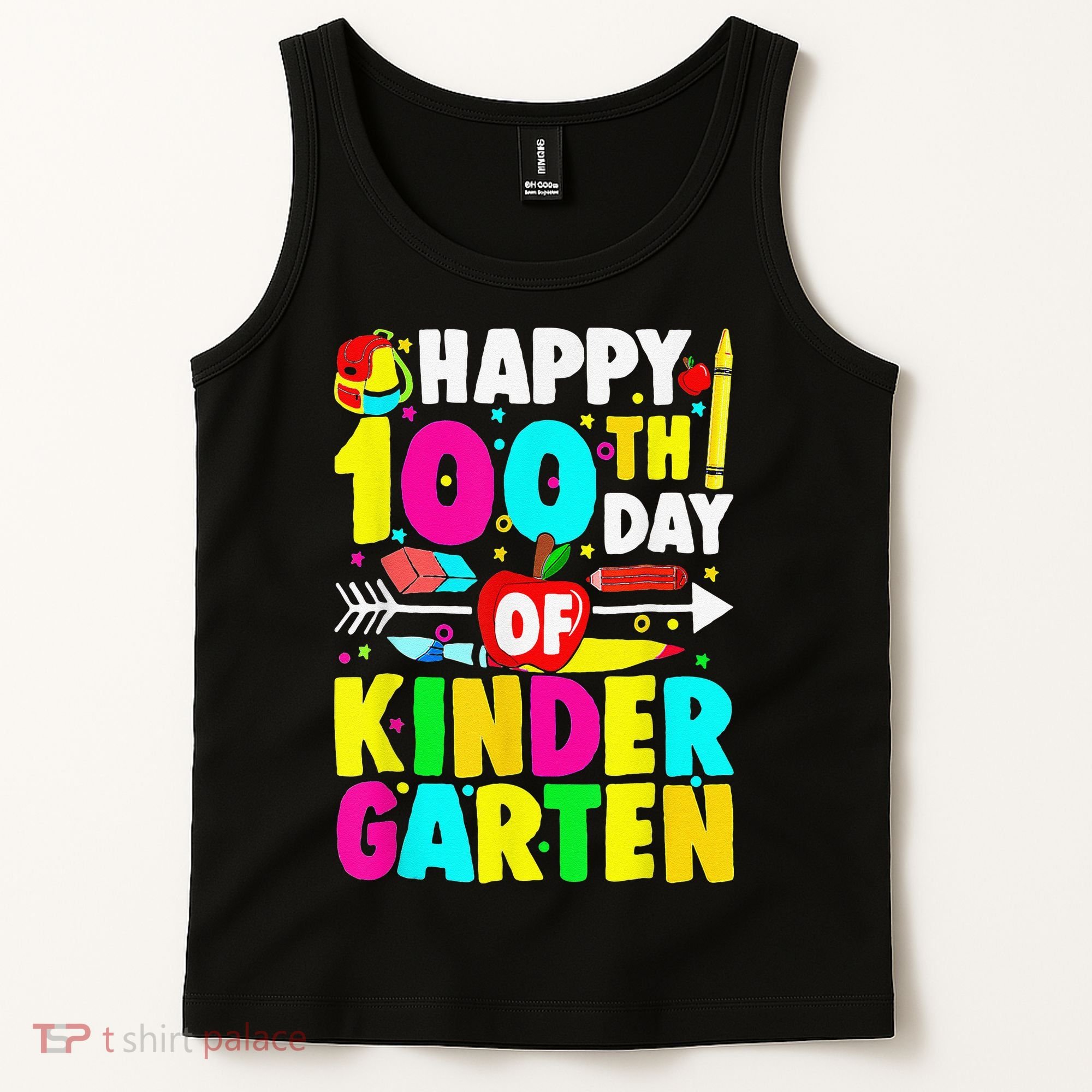 100 Days Of Kindergarten Happy 100th Day Of School Tank Top
