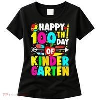 100 Days Of Kindergarten Happy 100th Day Of School Women's T-Shirt thumb 0