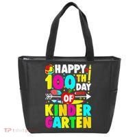 100 Days Of Kindergarten Happy 100th Day Of School Tote Bag thumb 0