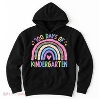 100th Day Of Kindergarten Teacher 100 Days Smarter Hoodie thumb 0