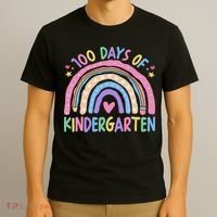 100th Day Of Kindergarten Teacher 100 Days Smarter T-Shirt thumb 3