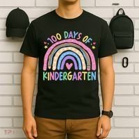 100th Day Of Kindergarten Teacher 100 Days Smarter T-Shirt thumb 6