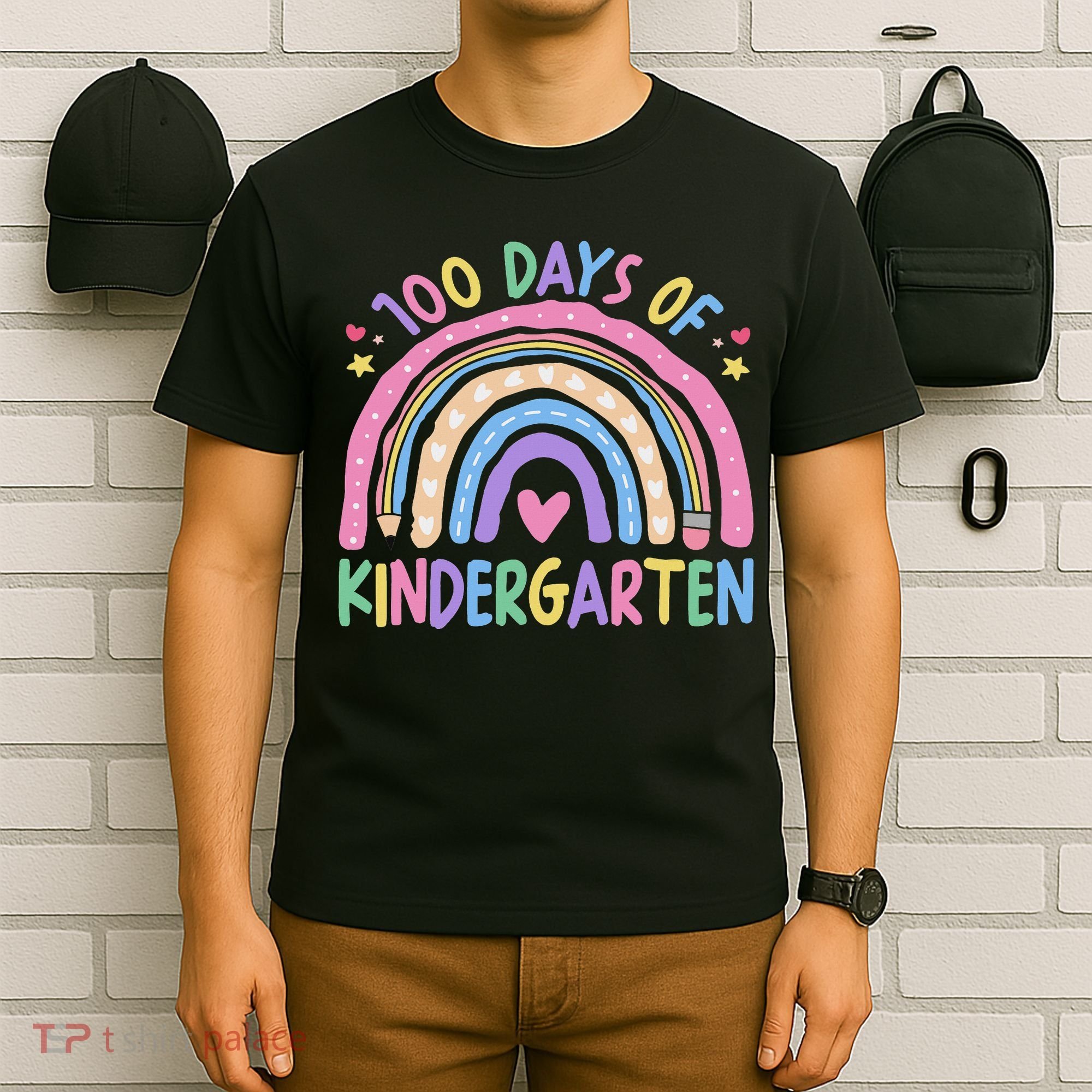 100th Day Of Kindergarten Teacher 100 Days Smarter T-Shirt