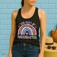 100th Day Of Kindergarten Teacher 100 Days Smarter Women's Tank Top thumb 2