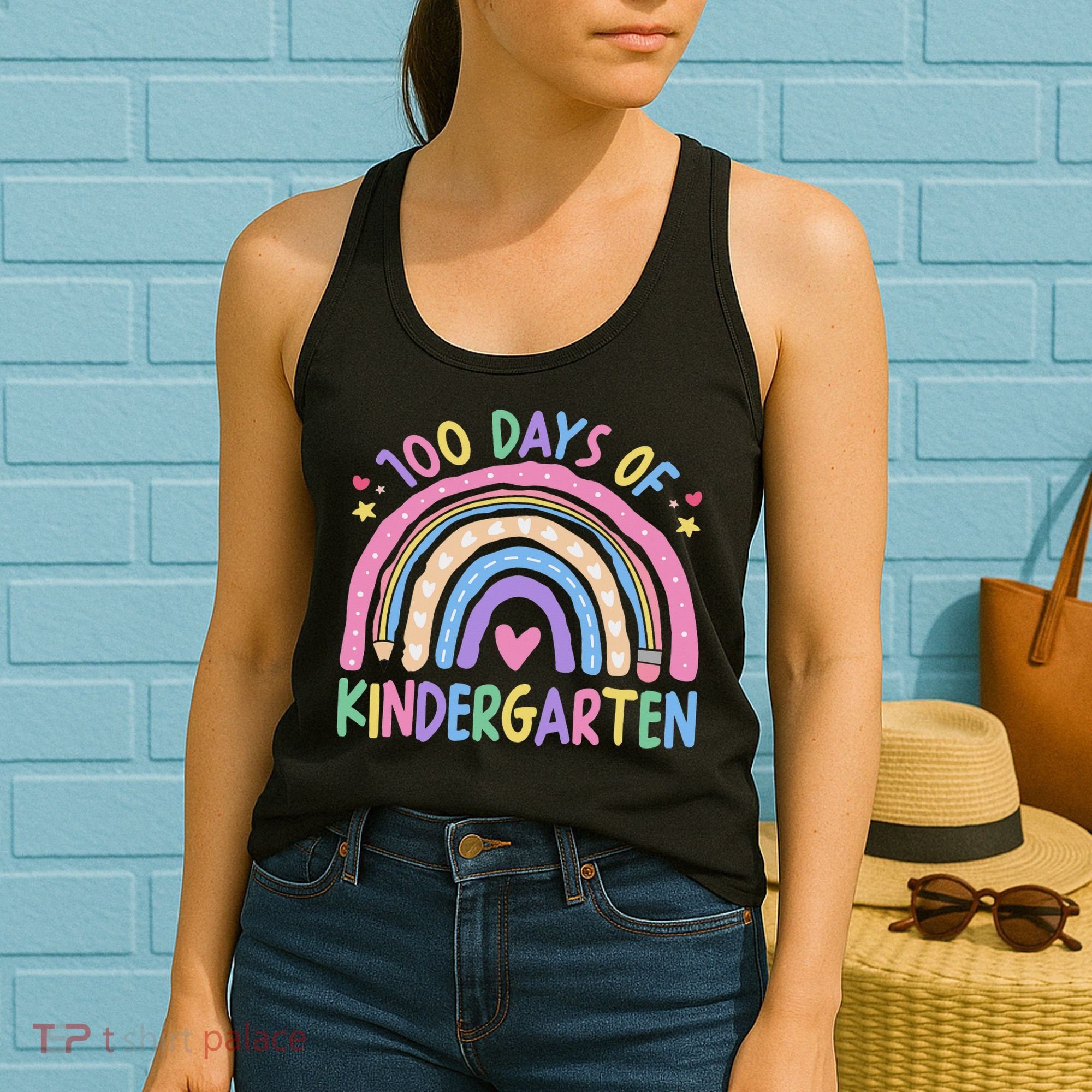 100th Day Of Kindergarten Teacher 100 Days Smarter Women's Tank Top