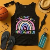 100th Day Of Kindergarten Teacher 100 Days Smarter Tank Top thumb 4