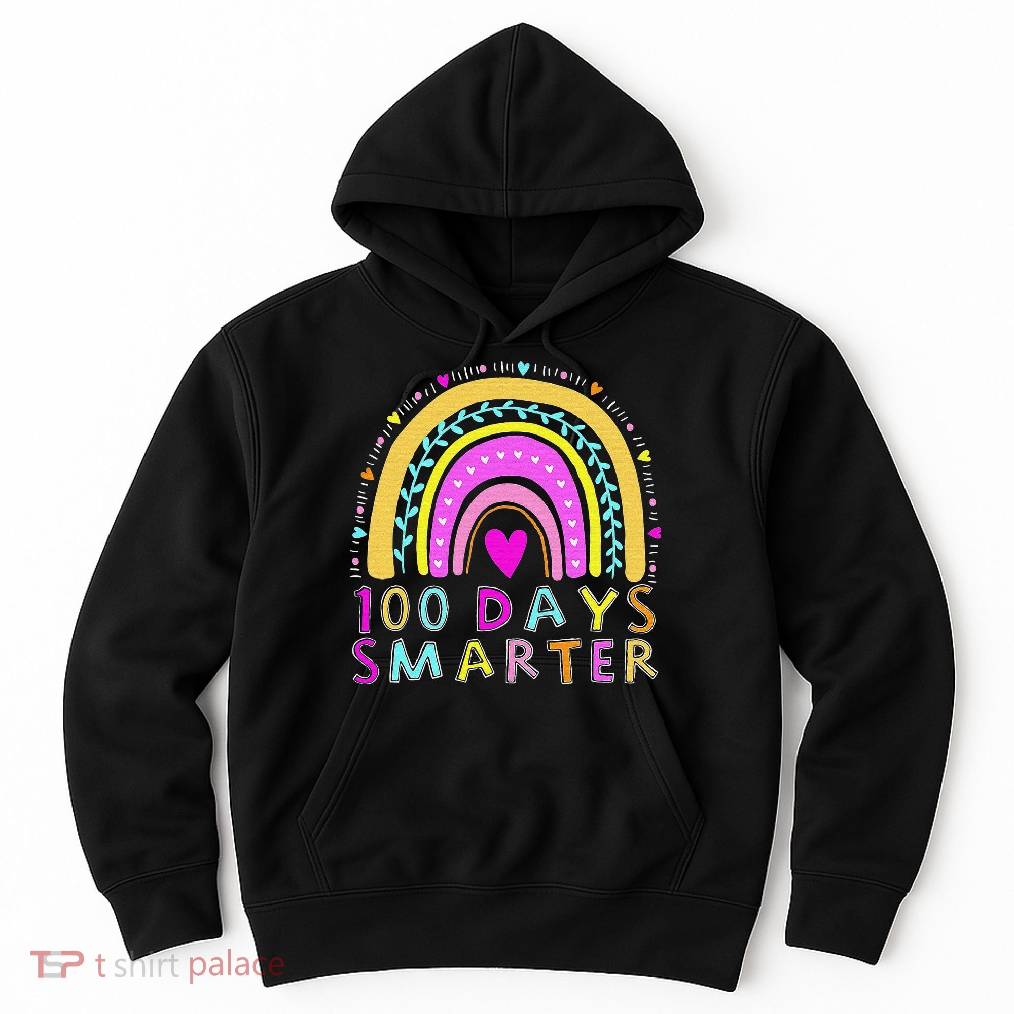 100th Day Of School Teacher rainbow 100 Days Smarter Hoodie
