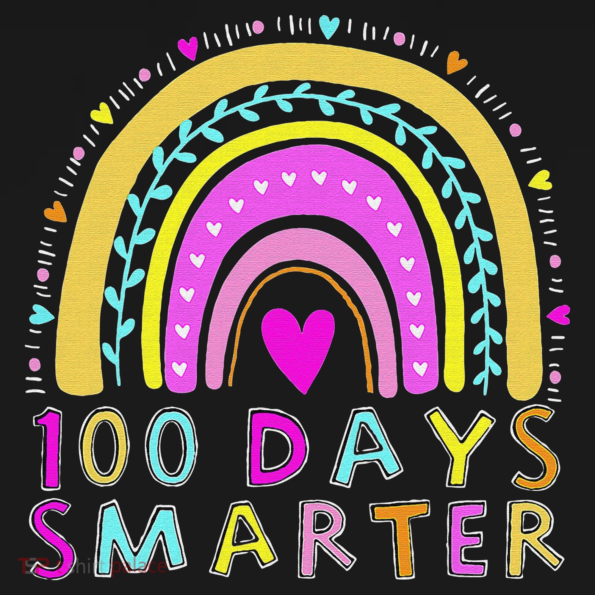 100th Day Of School Teacher rainbow 100 Days Smarter Apron