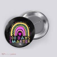100th Day Of School Teacher rainbow 100 Days Smarter Button thumb 0