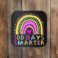 100th Day Of School Teacher rainbow 100 Days Smarter Coaster thumb 0