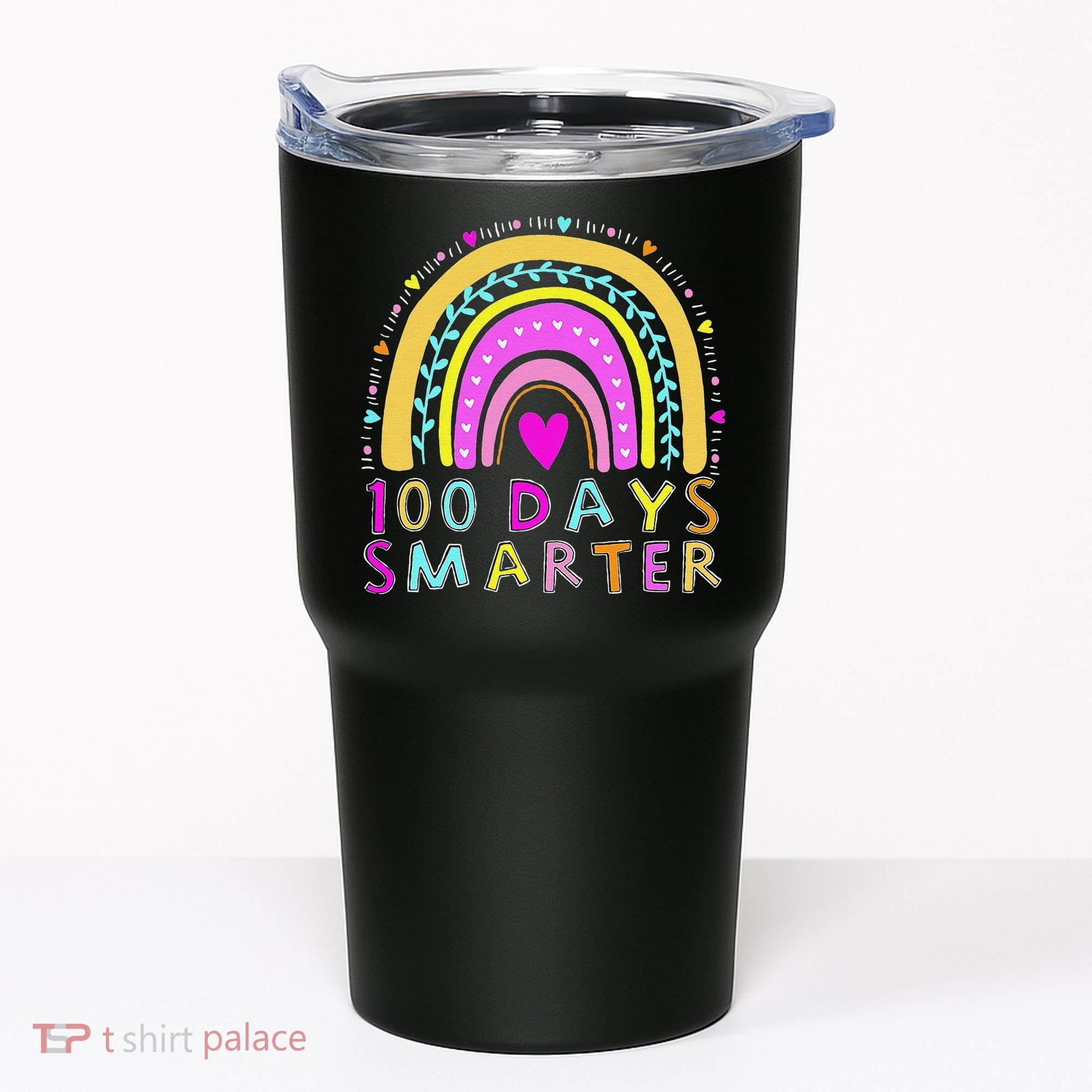 100th Day Of School Teacher rainbow 100 Days Smarter Tumbler