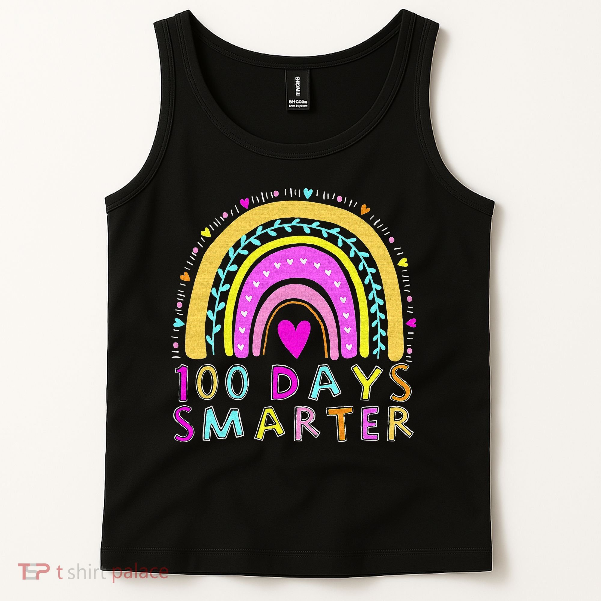 100th Day Of School Teacher rainbow 100 Days Smarter Tank Top