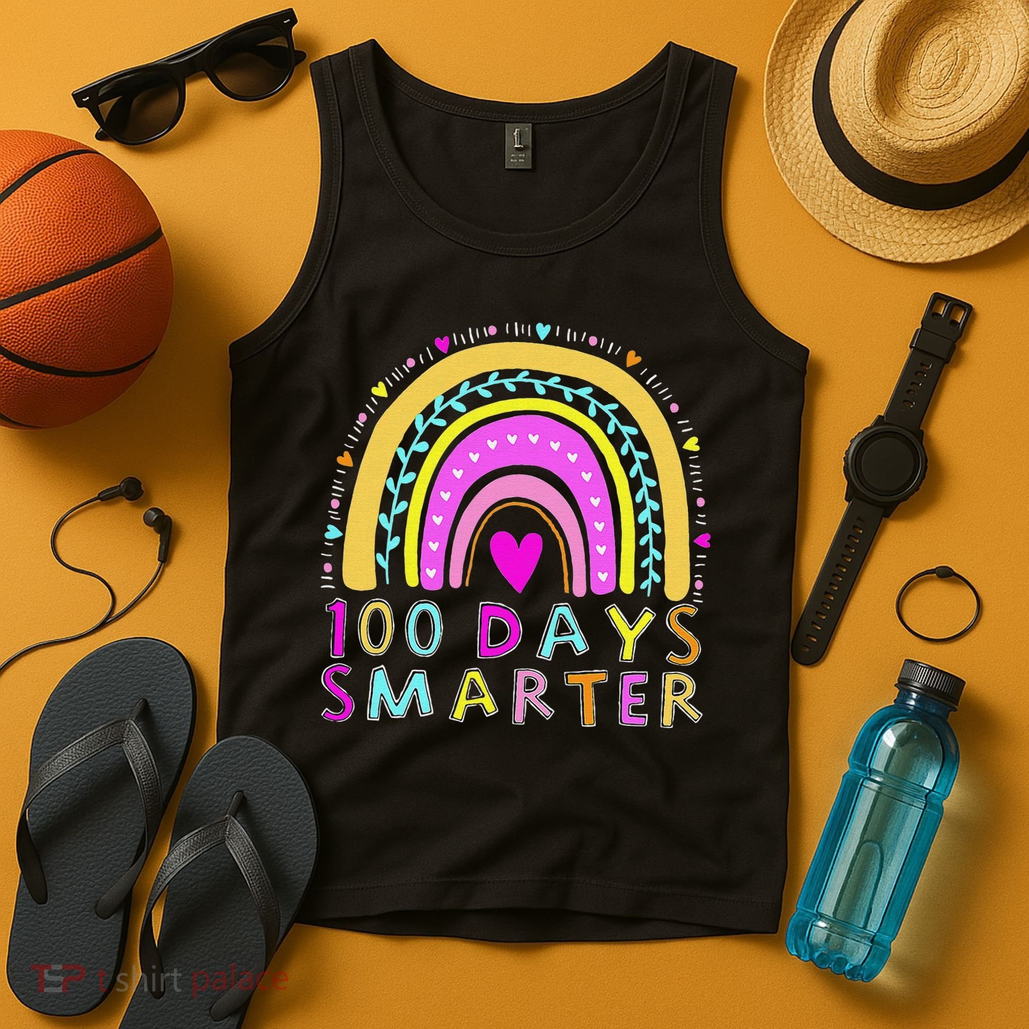 100th Day Of School Teacher rainbow 100 Days Smarter Tank Top