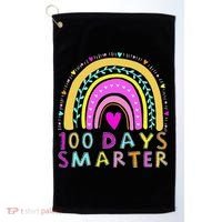 100th Day Of School Teacher rainbow 100 Days Smarter Golf Towel thumb 0