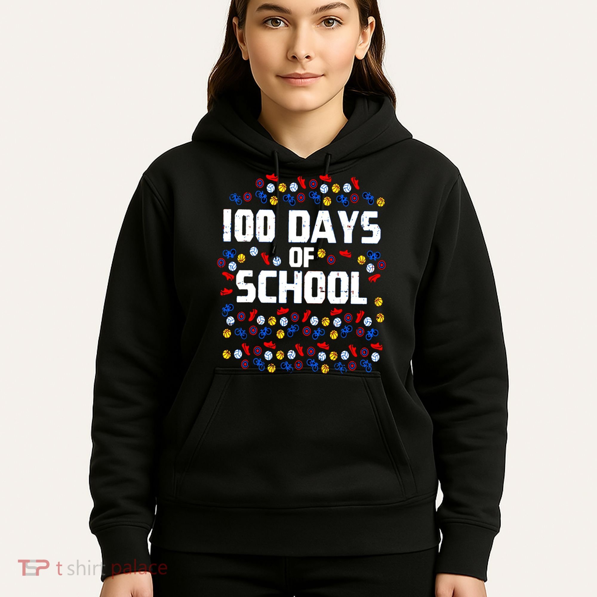 100 Days Of School  Sport Player  Hoodie