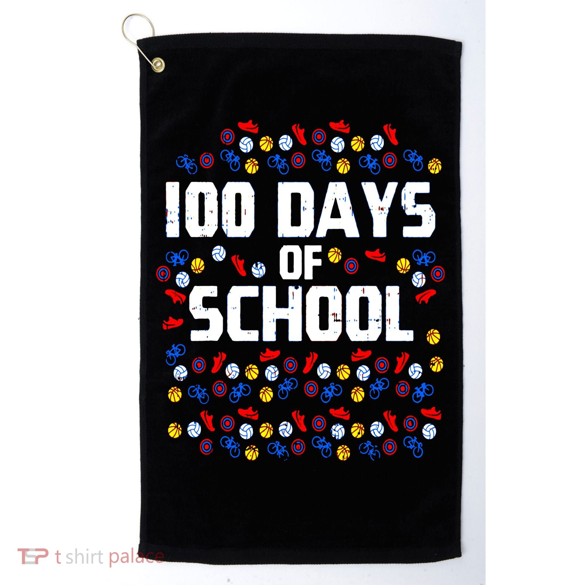 100 Days Of School  Sport Player  Golf Towel