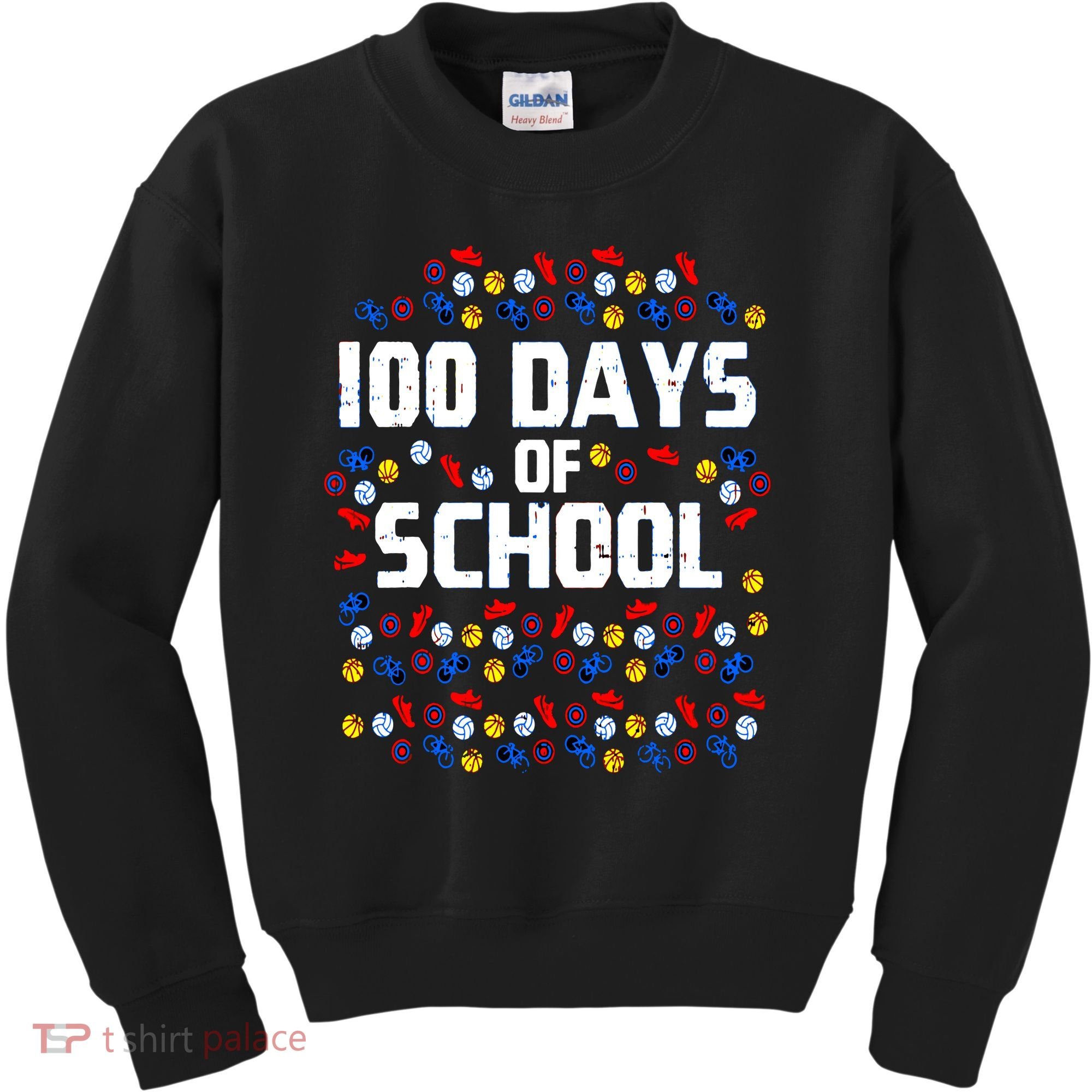 100 Days Of School  Sport Player  Kids Sweatshirt