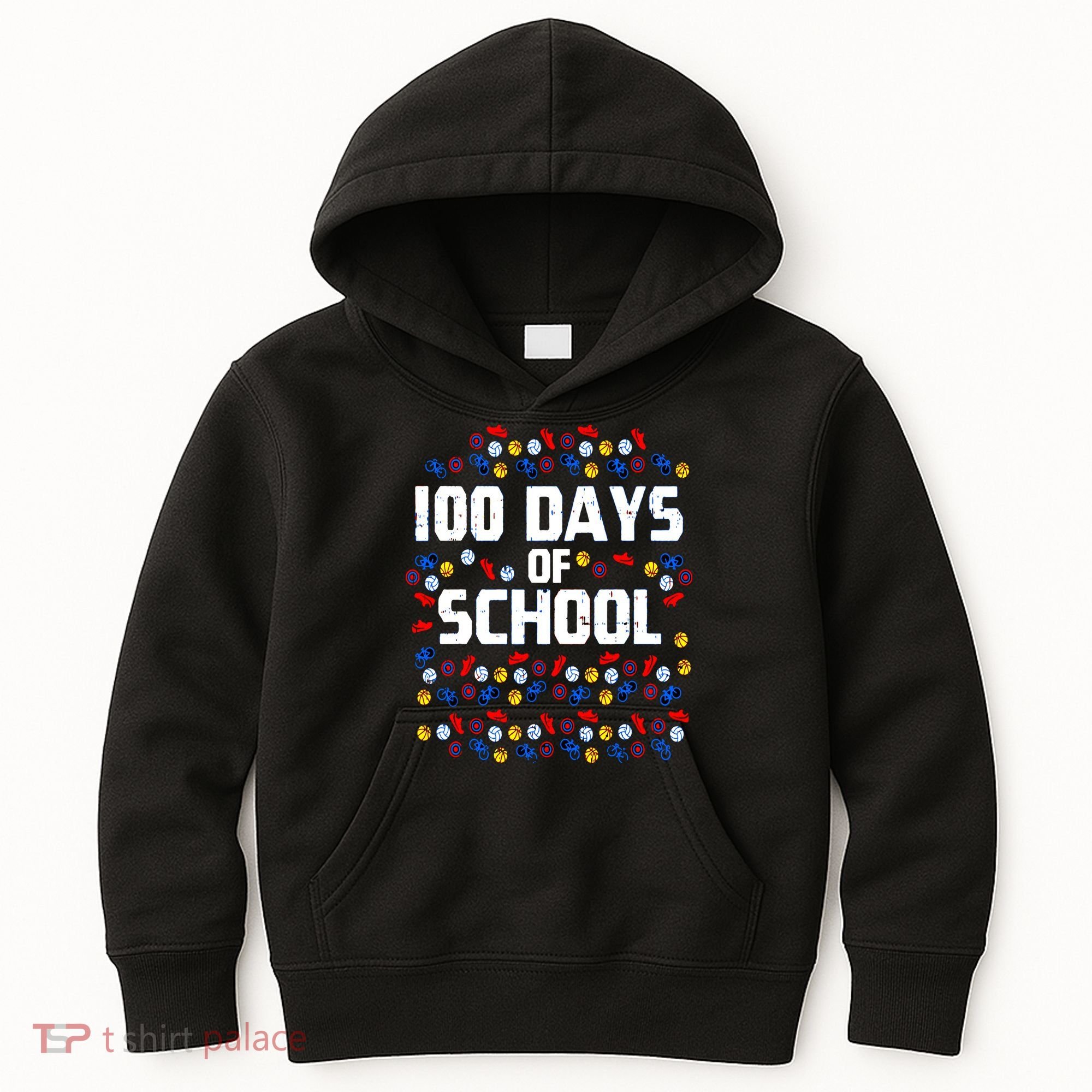 100 Days Of School  Sport Player  Kids Hoodie