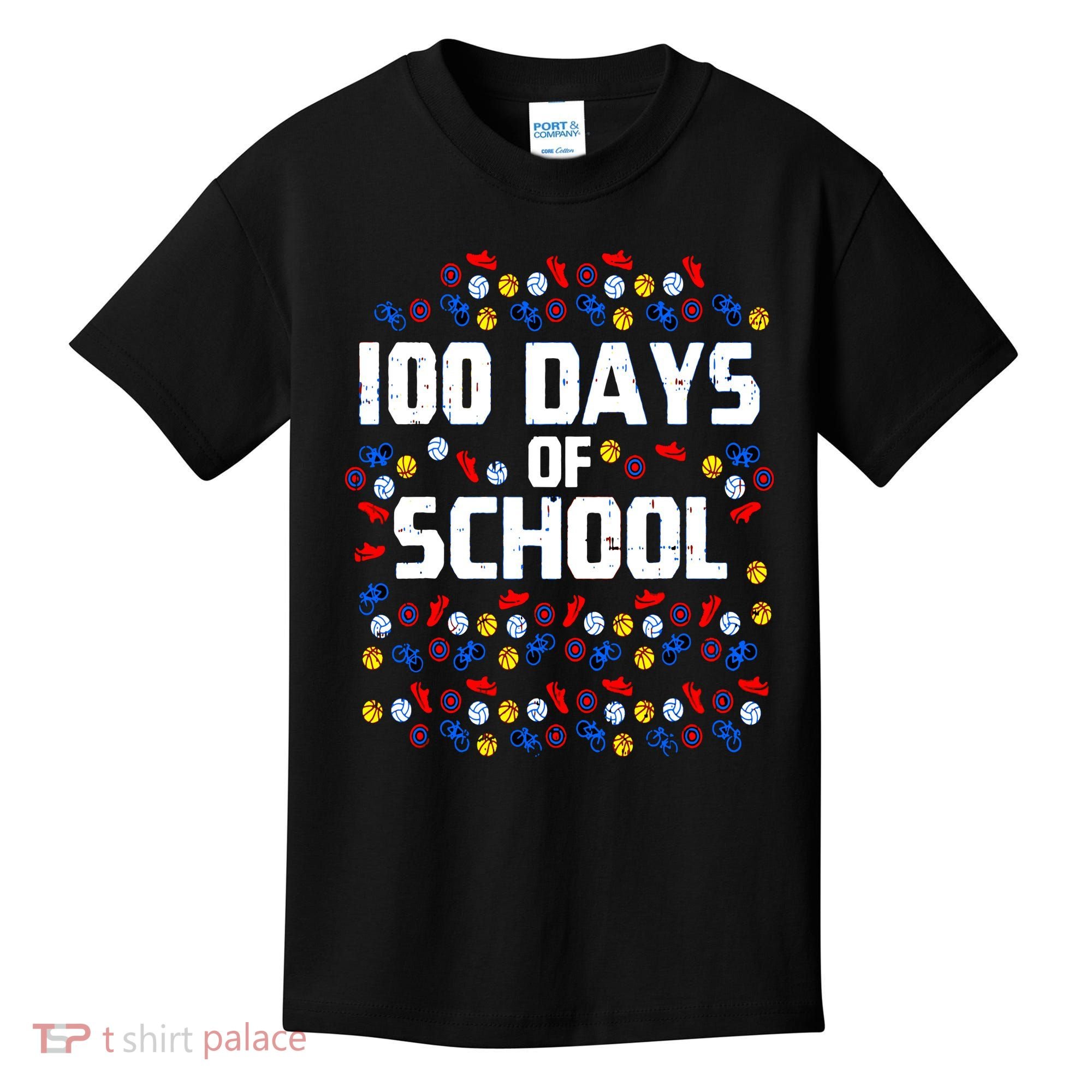 100 Days Of School  Sport Player  Kids T-Shirt