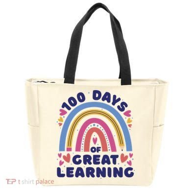 100 Days Of Great Learning School Rainbow Tote Bag