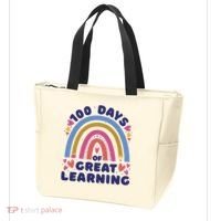 100 Days Of Great Learning School Rainbow Tote Bag thumb 3