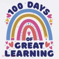 100 Days Of Great Learning School Rainbow Hoodie thumb 7