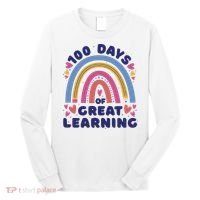 100 Days Of Great Learning School Rainbow Long Sleeve Shirt thumb 0