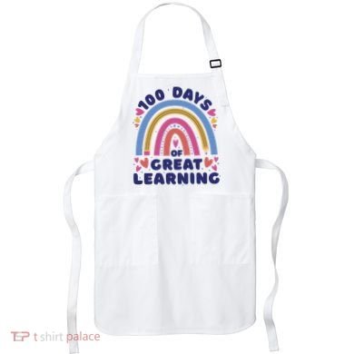 100 Days Of Great Learning School Rainbow Apron