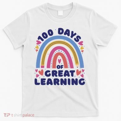 100 Days Of Great Learning School Rainbow T-Shirt