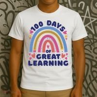 100 Days Of Great Learning School Rainbow T-Shirt thumb 3