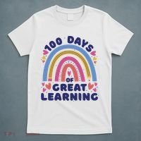 100 Days Of Great Learning School Rainbow T-Shirt thumb 5