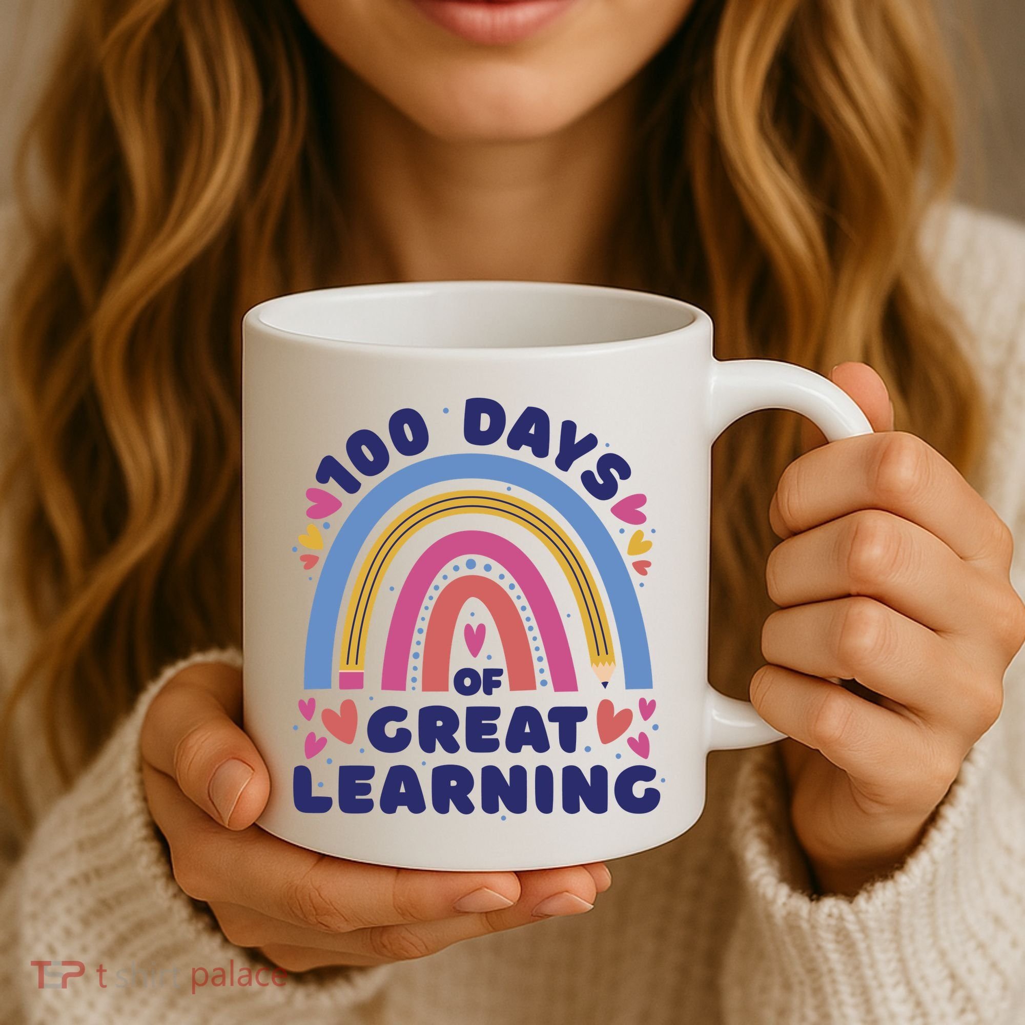 100 Days Of Great Learning School Rainbow Coffee Mug