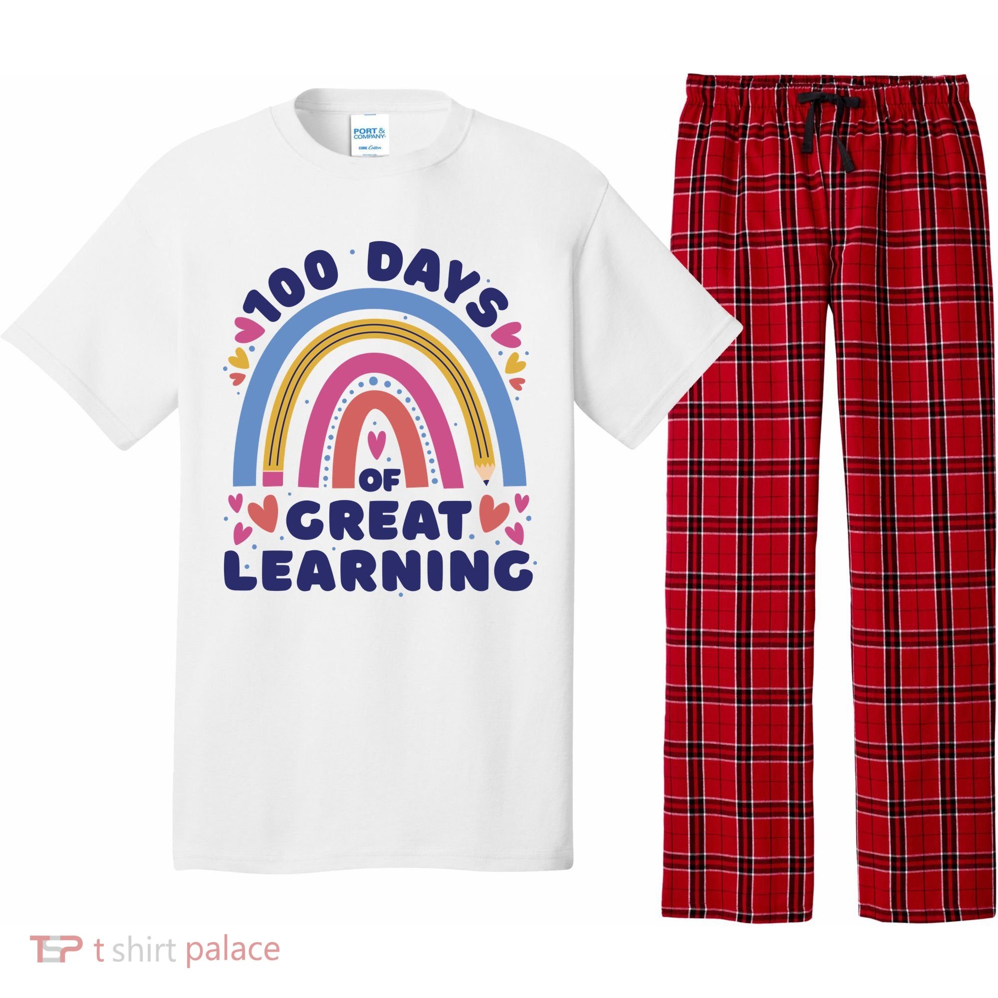 100 Days Of Great Learning School Rainbow Pajama Set