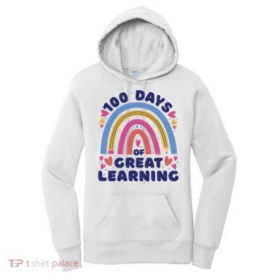 100 Days Of Great Learning School Rainbow Women's Hoodie