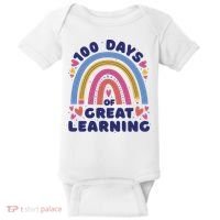 100 Days Of Great Learning School Rainbow Baby Bodysuit thumb 0