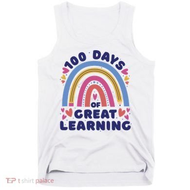 100 Days Of Great Learning School Rainbow Tank Top
