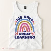 100 Days Of Great Learning School Rainbow Tank Top thumb 2