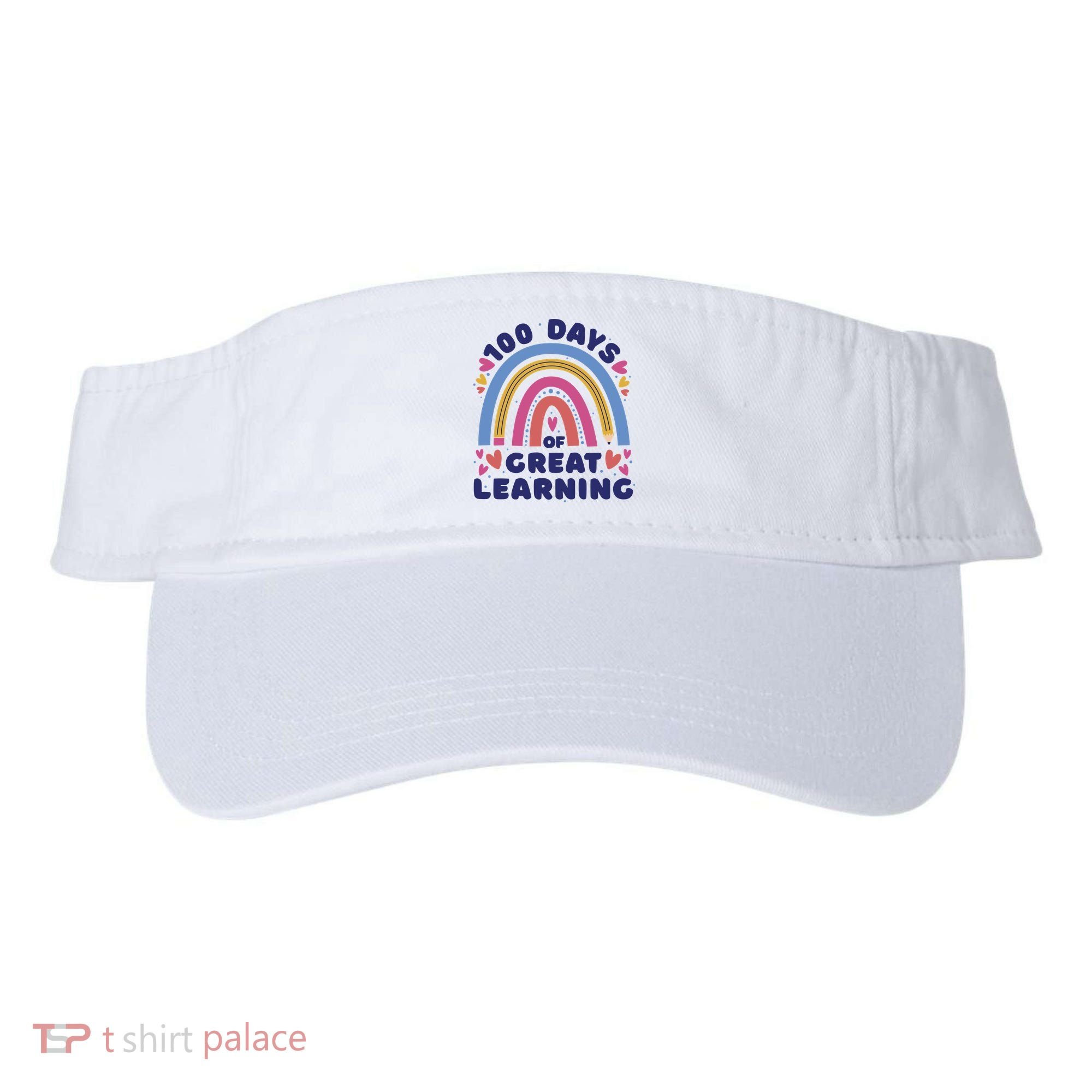 100 Days Of Great Learning School Rainbow Visor