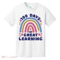 100 Days Of Great Learning School Rainbow Kids T-Shirt thumb 0