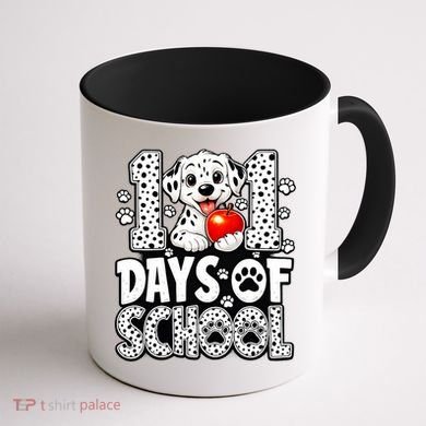 101 Days Of School 100th Day Dog Coffee Mug back