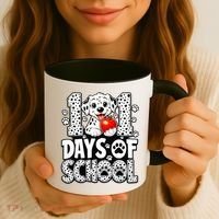 101 Days Of School 100th Day Dog Coffee Mug thumb 3