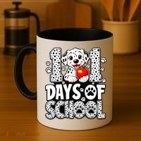 101 Days Of School 100th Day Dog Coffee Mug thumb 4