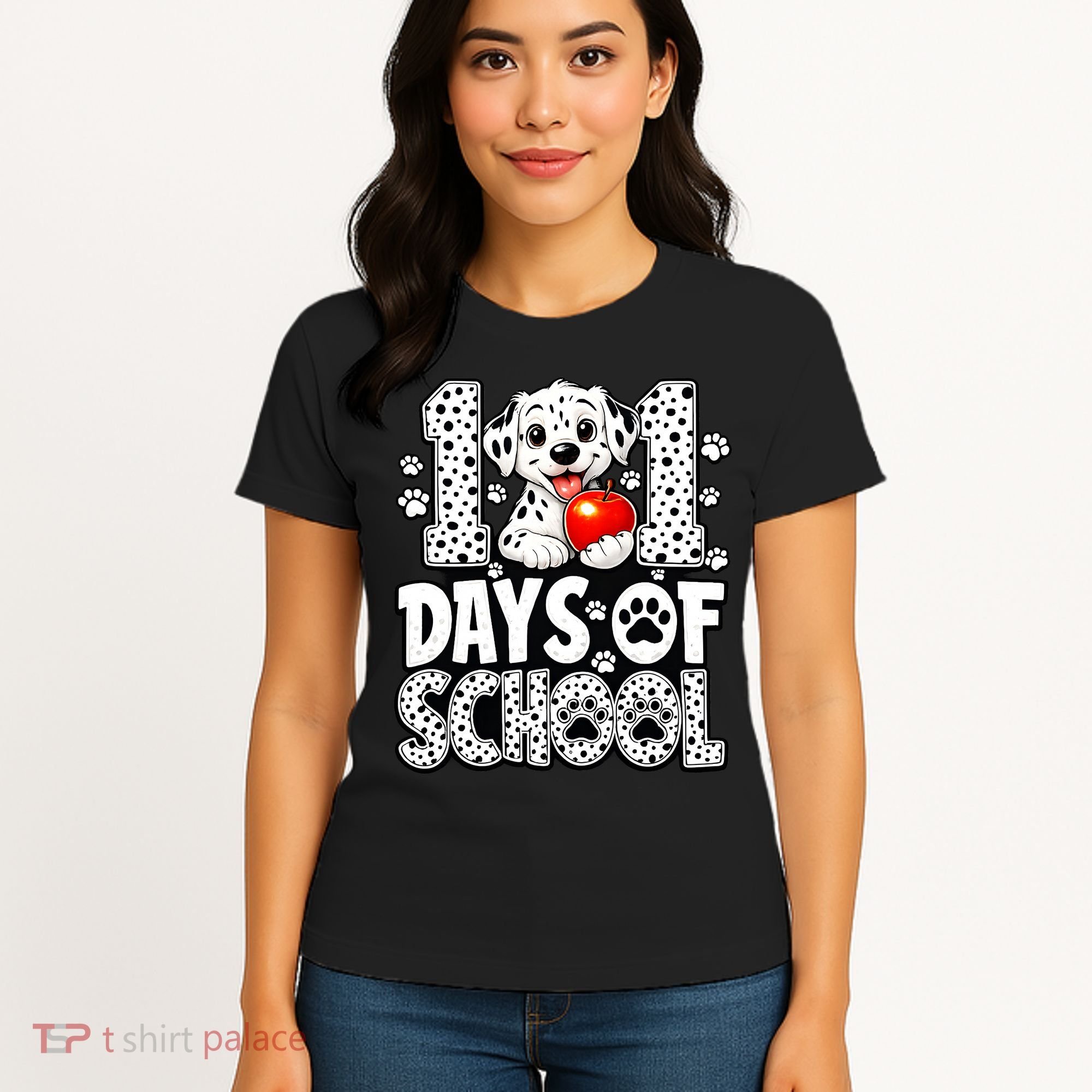 101 Days Of School 100th Day Dog Women's T-Shirt