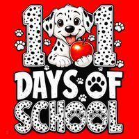 101 Days Of School 100th Day Dog Santa Hat thumb 1